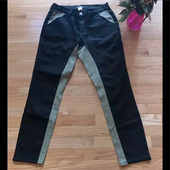 Sz 10 Venus Jeans | Black & Mint Green | NWOT | Skinny - Picture 2 of 9